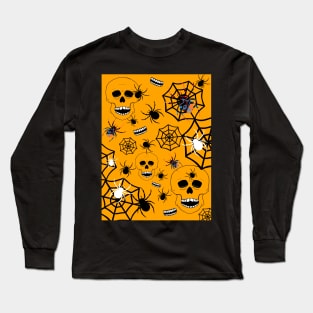 HALLOWEEN  Skeleton And Spiders Long Sleeve T-Shirt